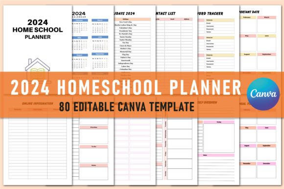 2024 Homeschool Planner for Canva