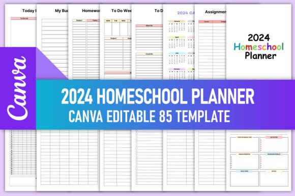 2024 Homeschool Planner for Canva KDP