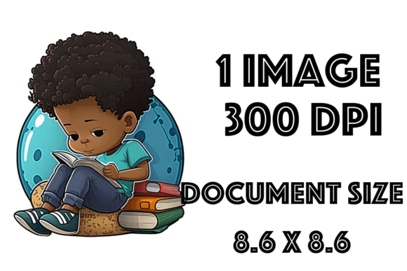 Boy Reading, African American: A Visual Asset for Educational and Creative Workflows