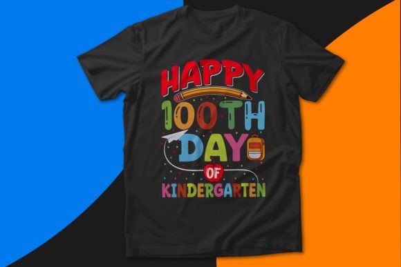 Celebrate with Happy 100th Day of Kindergarten Design