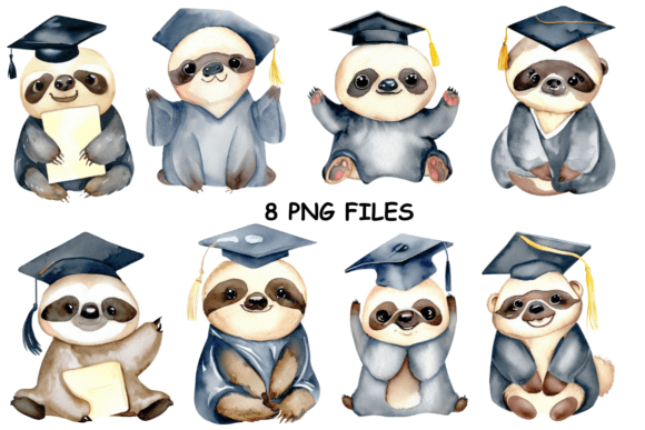 Evaluating Cute Sloth Graduate Watercolor Clipart for Creative Projects