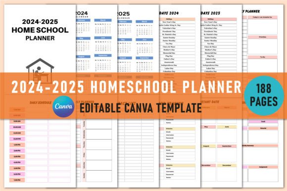 Strategic Organization for Modern Education: Leveraging the 2024-2025 Homeschool Planner for Canva