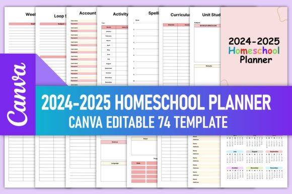 Streamlining Home Education with the 2024-2025 Homeschool Planner Canva KDP